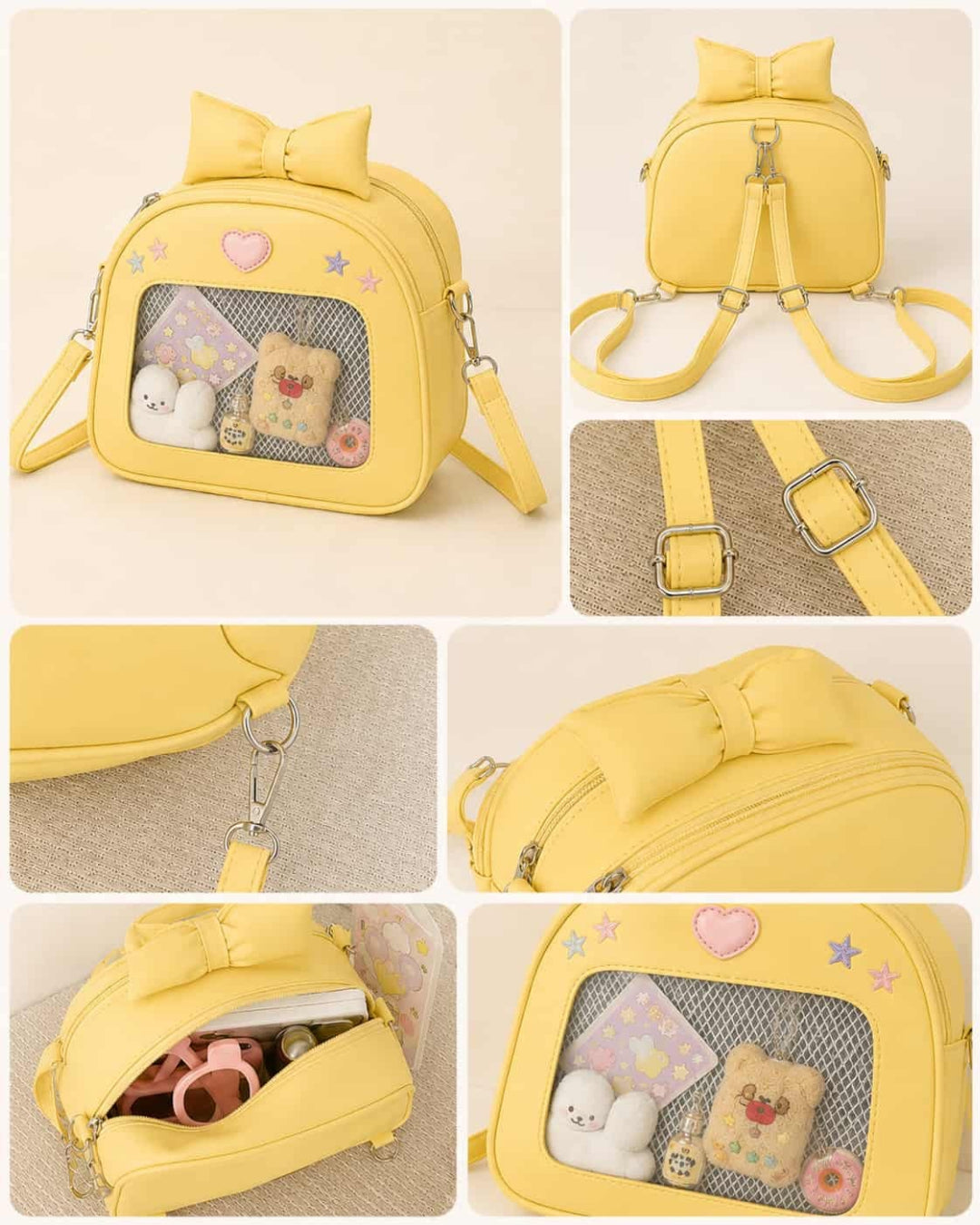Itamoon Ita Bag – Cute Kawaii Bow Clear Window Shoulder Bag