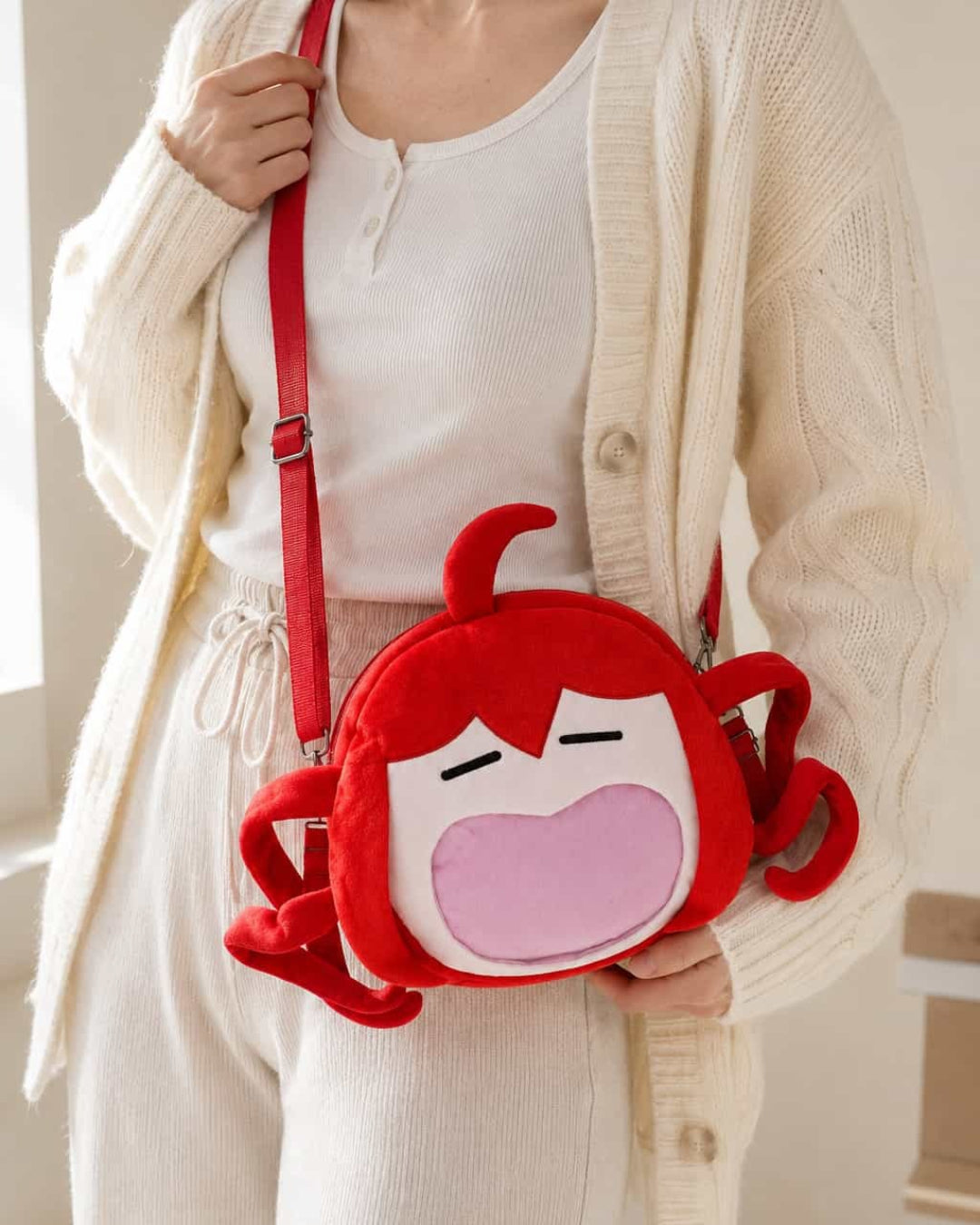Itamoon Ita Bag – Cute Kawaii Red Crab Plush Shoulder Bag