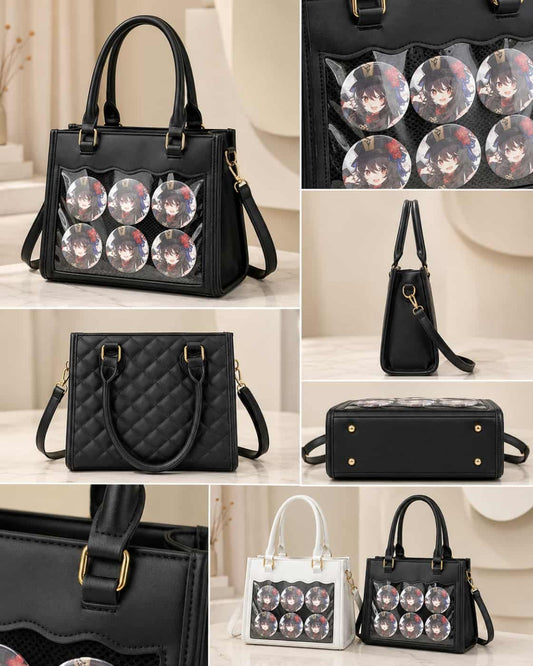 Itamoon Kawaii Ita Bag – Cute PU Leather Clear Window Handbag
