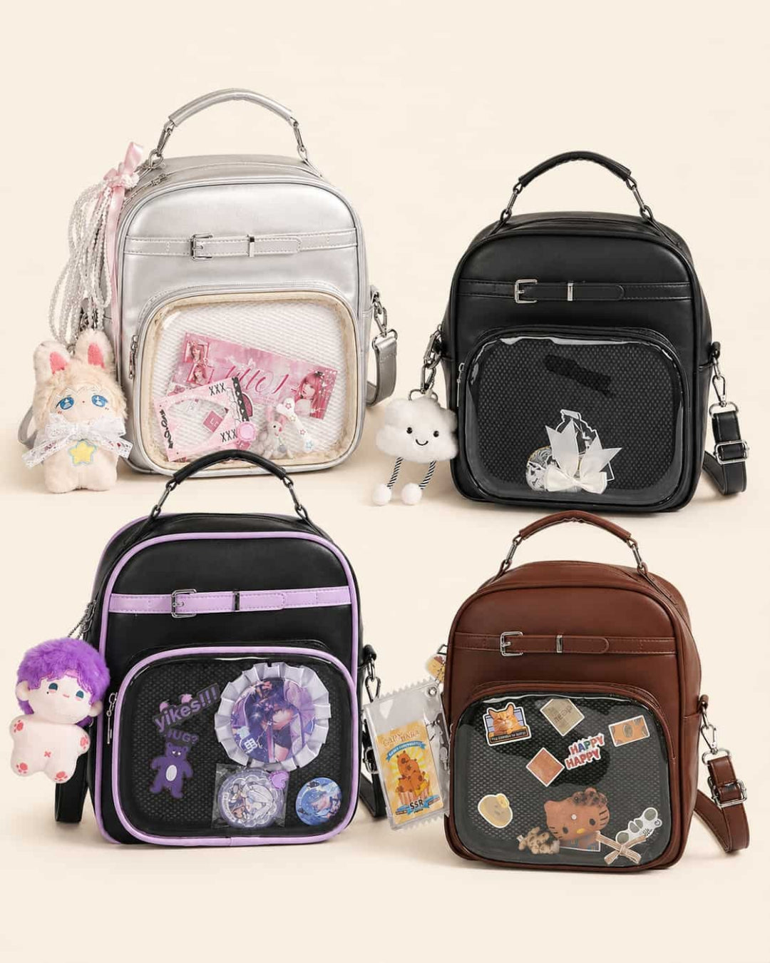 Itamoon Ita Bag – Cute Kawaii Buckle Clear Window Crossbody Bag