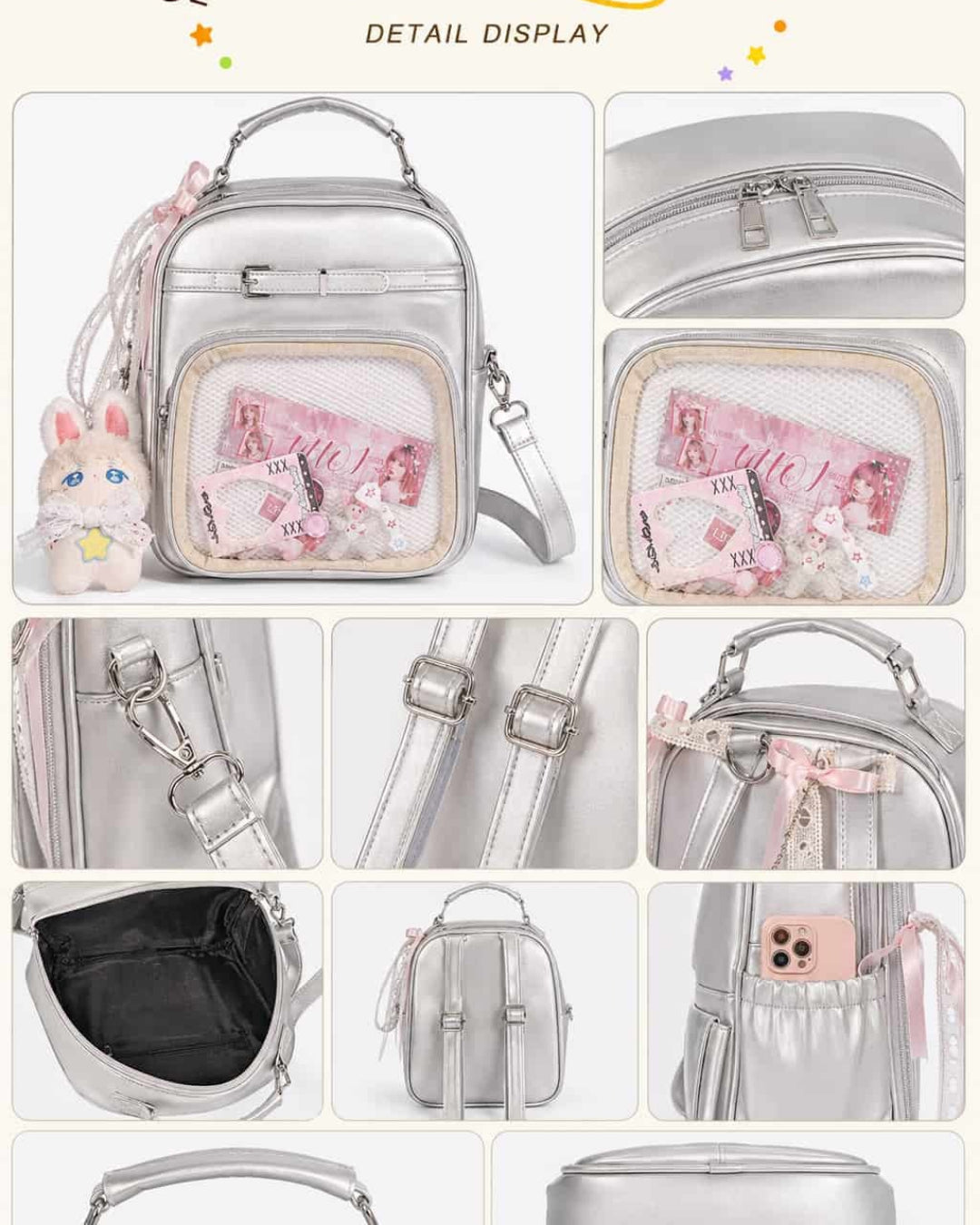 Itamoon Ita Bag – Cute Kawaii Buckle Clear Window Crossbody Bag