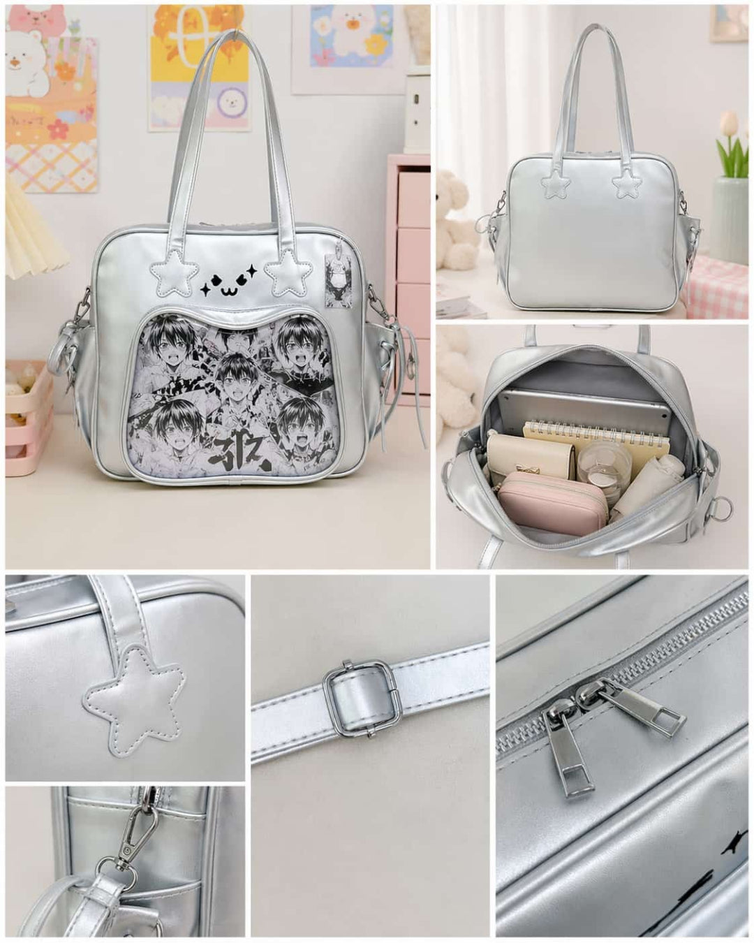Itamoon Kawaii Ita Bag Shoulder Handbag with Clear Display Window