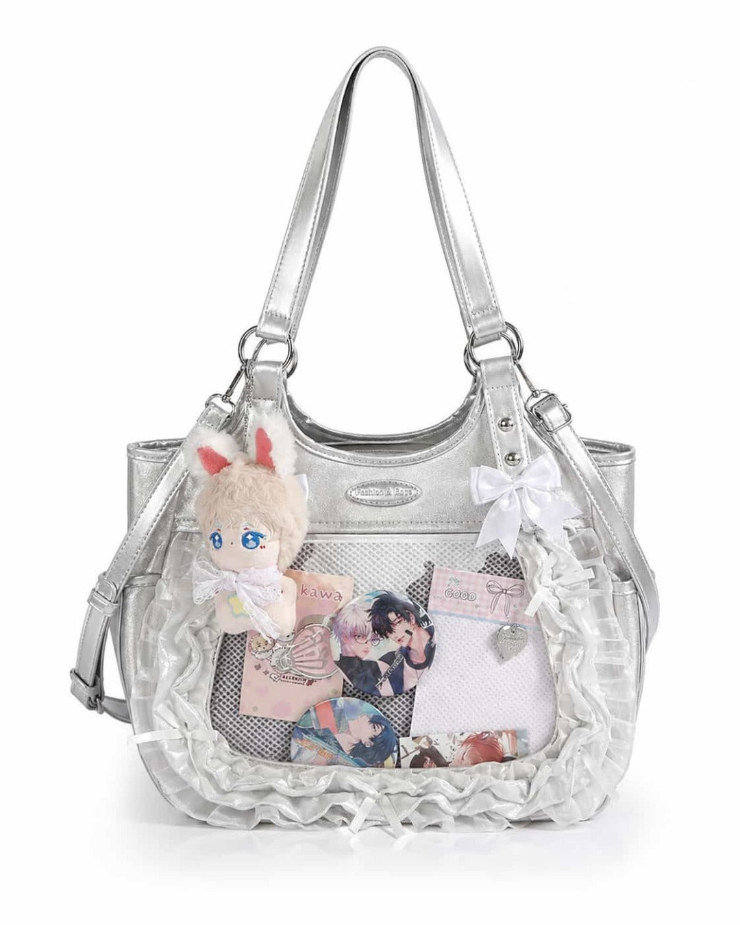 Itamoon Ita Bag – Cute Kawaii Ruffle Bow Clear Window Shoulder Bag