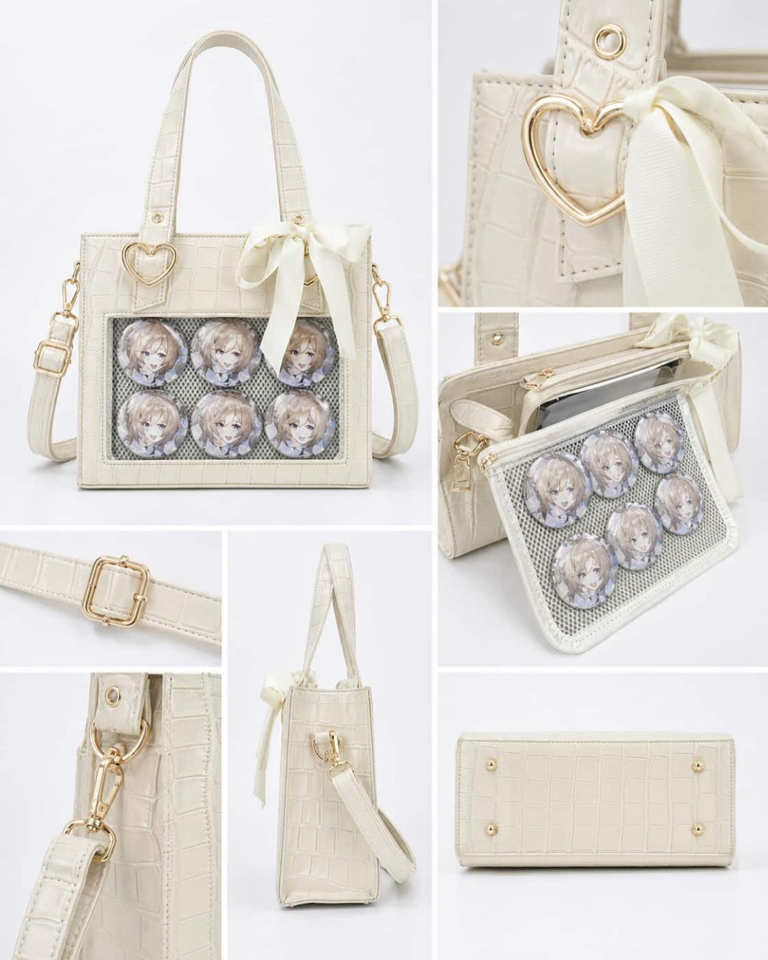 Itamoon Ita Bag – Cute Kawaii Lace Croc Clear Window Tote