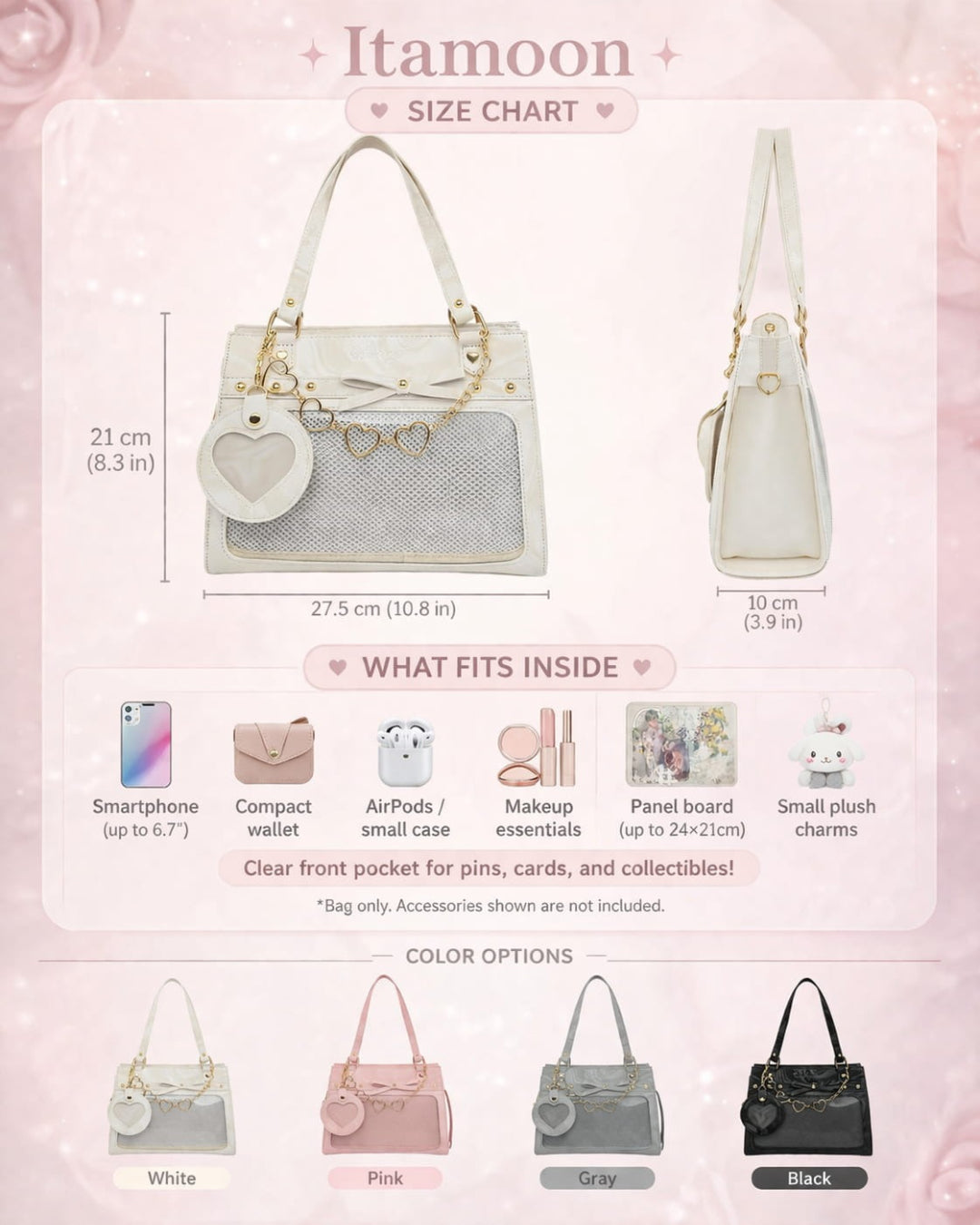 Itamoon Elegant Heart Chain Tote Ita Bag