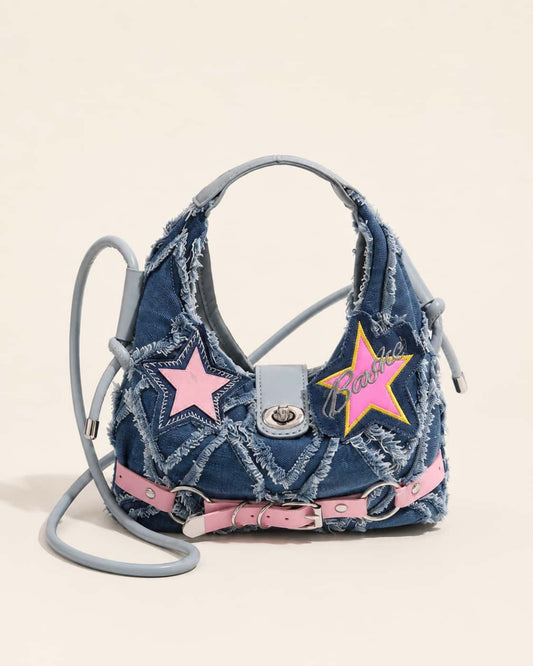 Itamoon Star Bag – Cute Kawaii Denim Mini Shoulder Bag