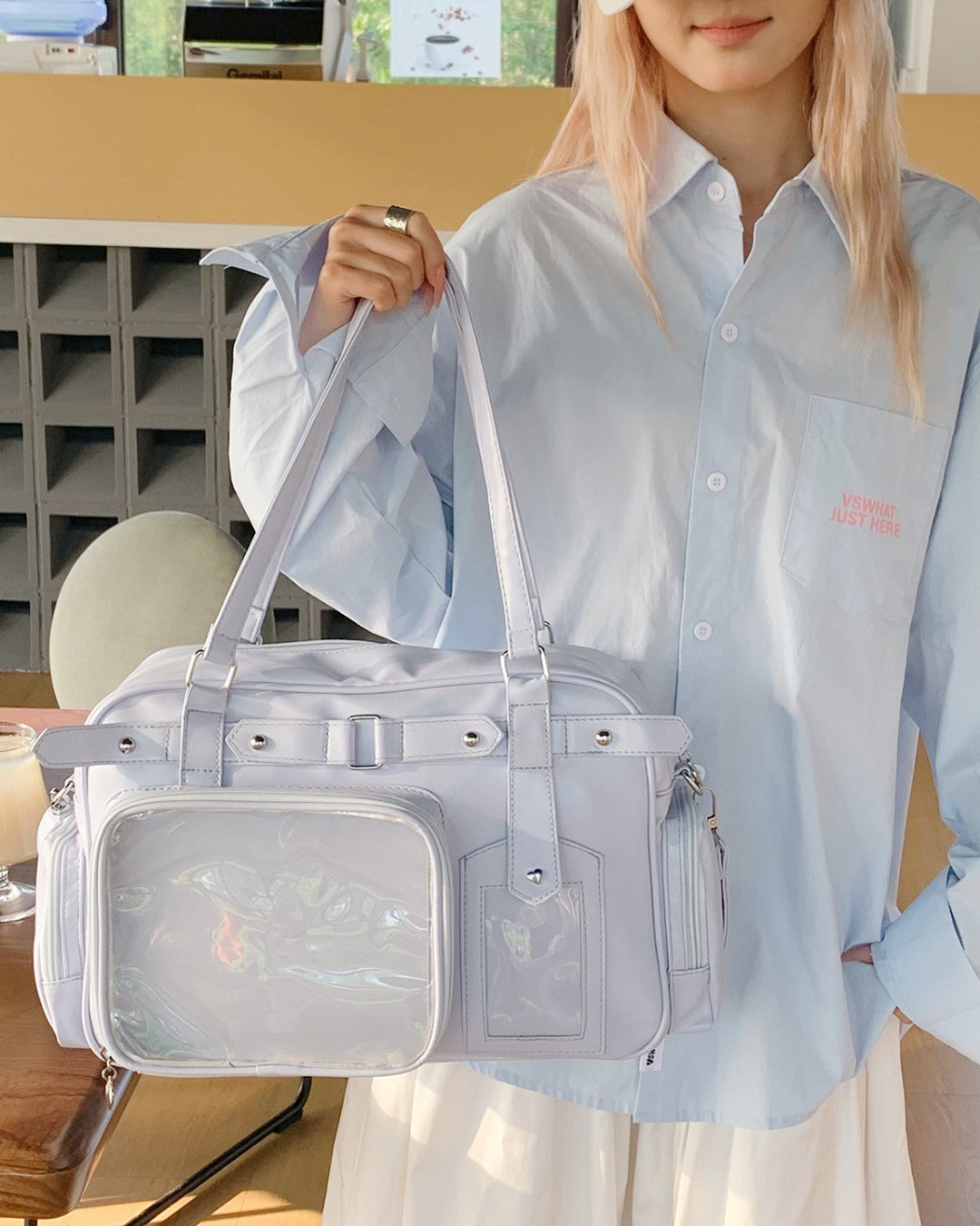 Itamoon Large Kawaii Ita Bag Shoulder Bag with Clear Display Window