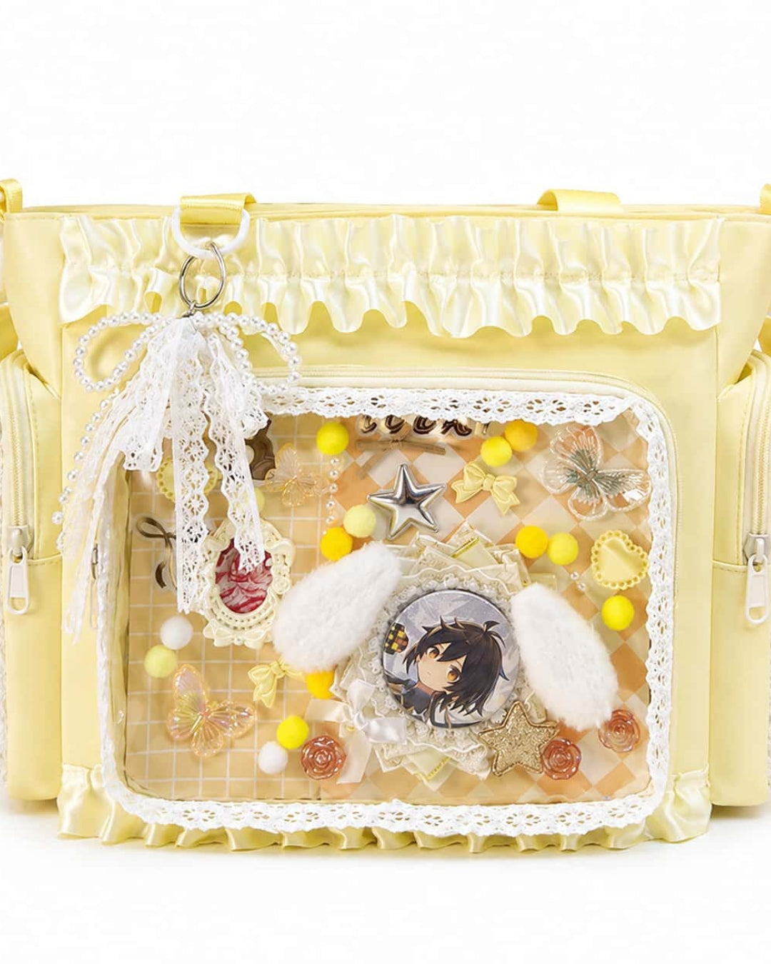 Itamoon Ita Bag – Cute Kawaii Frill Lace Clear Window Tote Bag