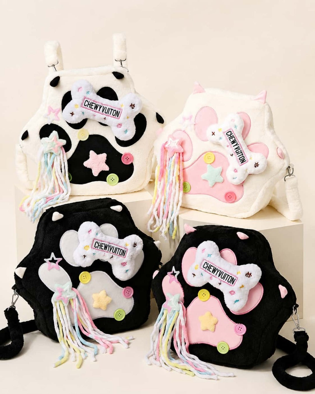 Itamoon Paw Bag – Cute Kawaii Plush Paw Shoulder Bag