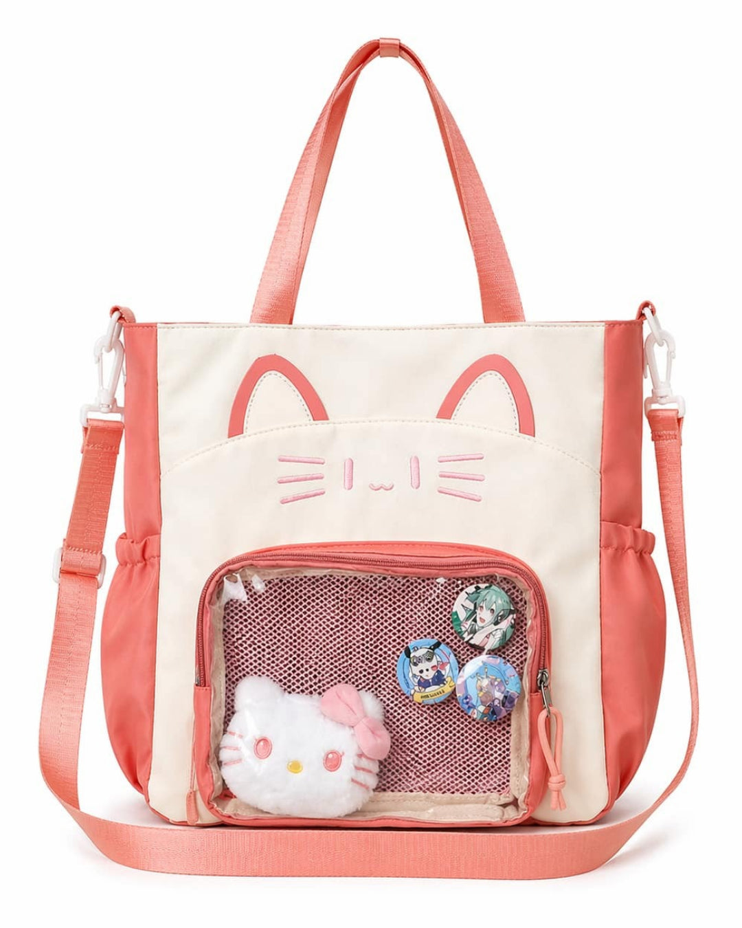 Itamoon Kawaii Nylon Tote Bag with Crossbody Strap