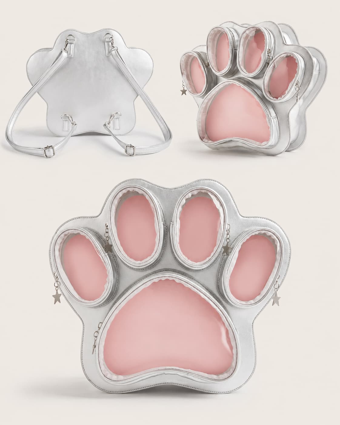 Itamoon Ita Bag – Cute Kawaii Paw Clear Window Display Bag
