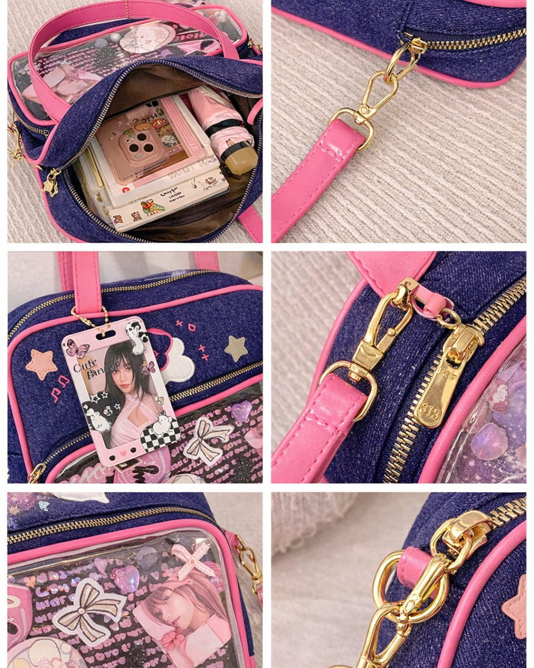 Itamoon Denim Ita Bag Crossbody Handbag