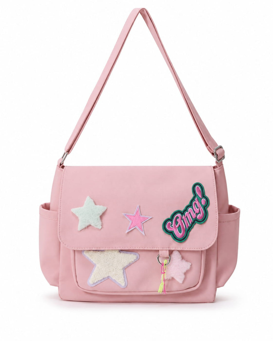 Itamoon Star Canvas Shoulder Bag – Cute Kawaii Pastel Crossbody Bag
