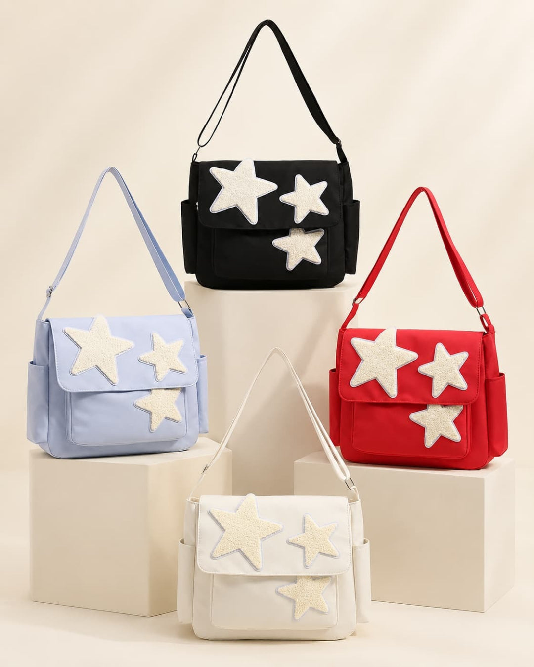 Itamoon Star Bag – Cute Kawaii Fuzzy Star Shoulder Bag