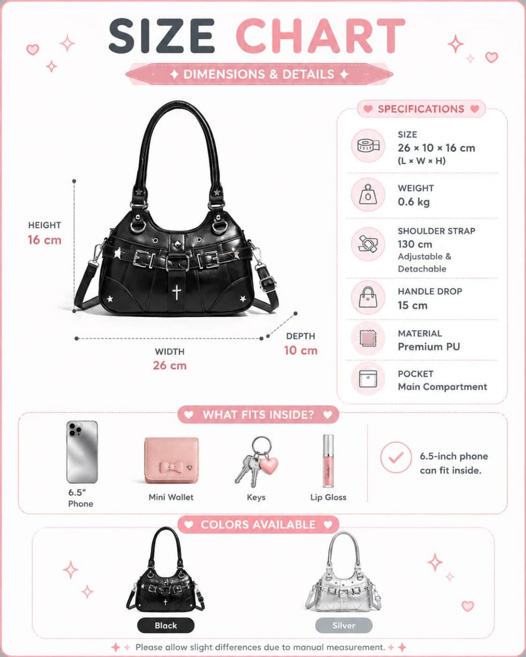 Itamoon Buckle Bag – Cute Kawaii Punk Star Shoulder Bag