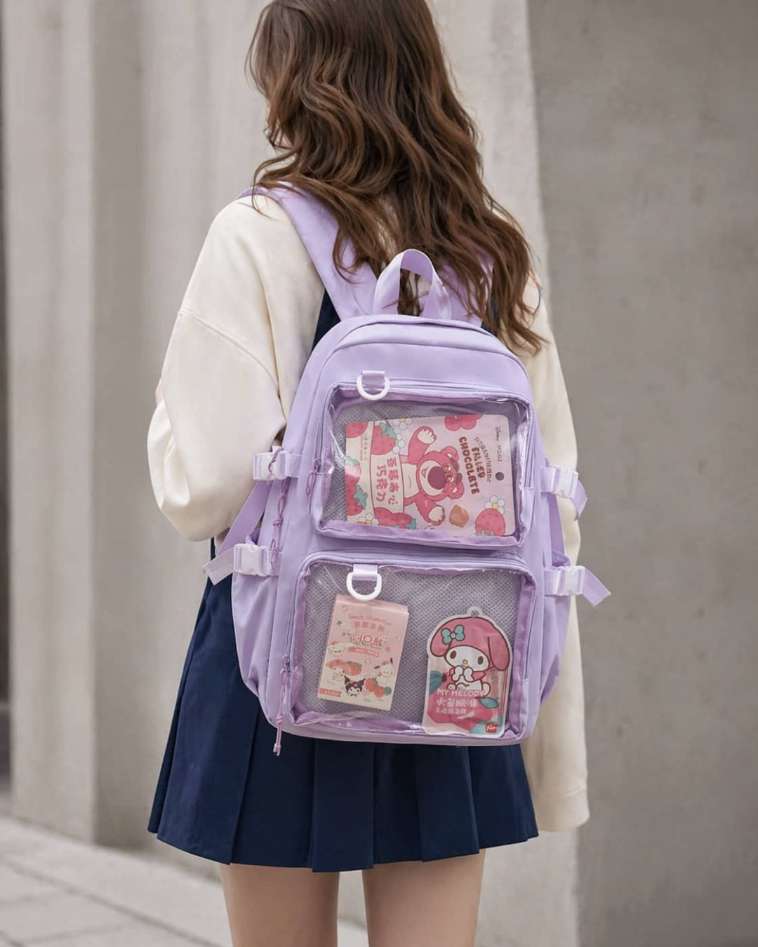 Itamoon Kawaii Ita Bag Backpack with Double Display Windows