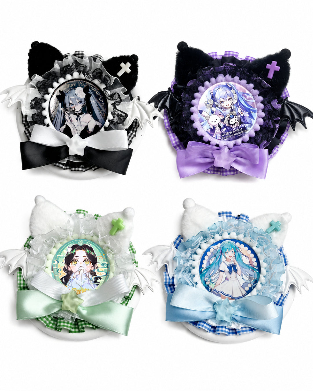 Itamoon Holder – Cat Wing 58–75mm Badge Rosette
