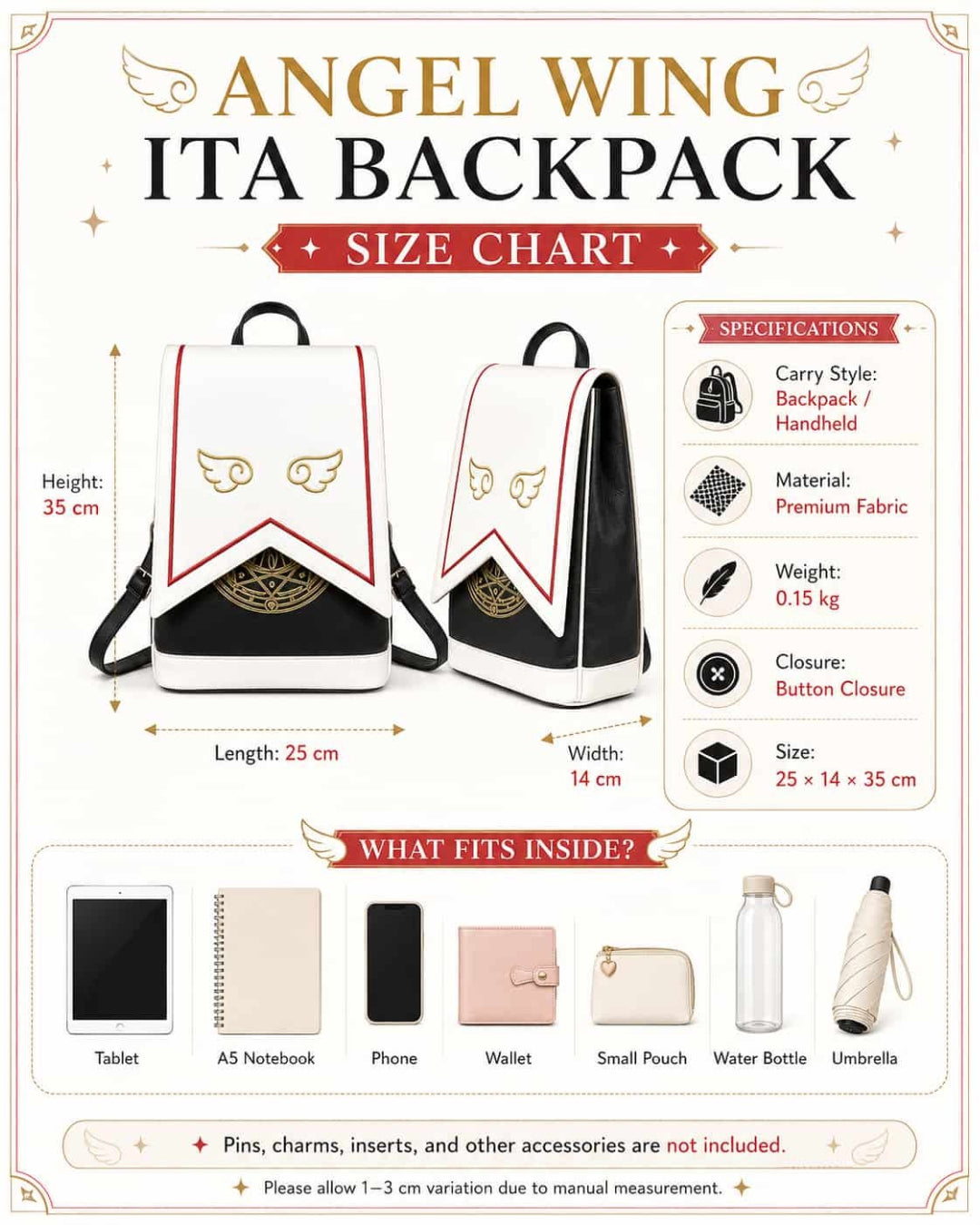 Itamoon Ita Bag – Cute Kawaii Magic Wing Backpack