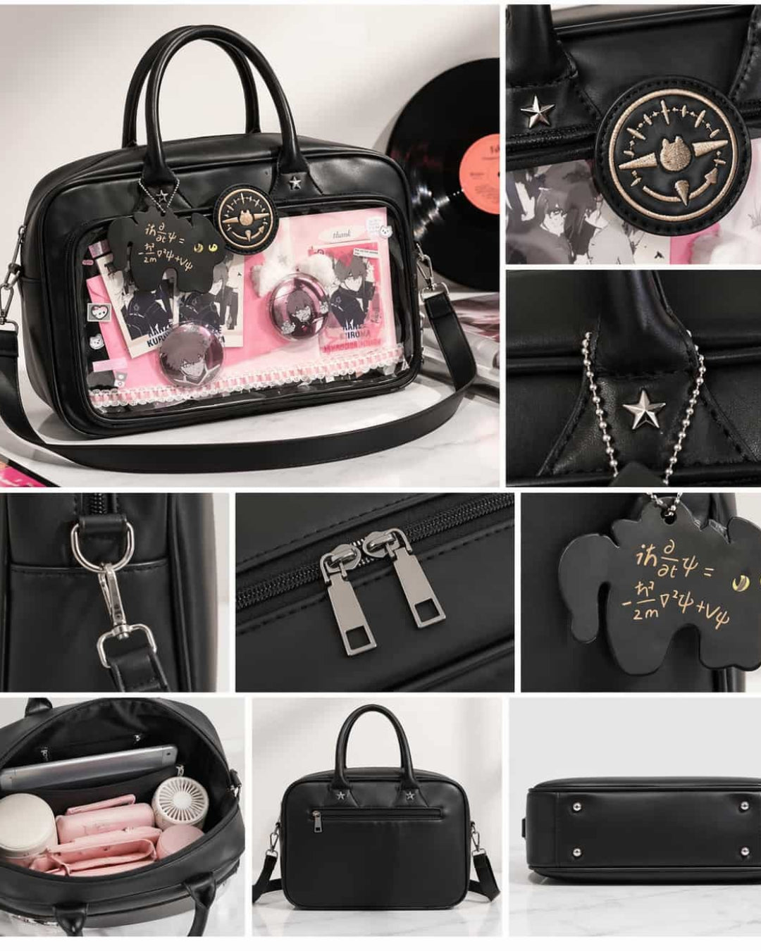 Itamoon Kawaii Ita Bag – Cute PU Leather Clear Window Shoulder Bag