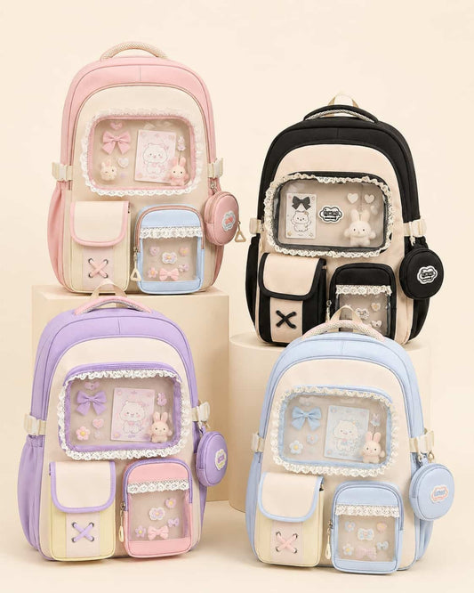 Itamoon Ita Bag – Cute Kawaii Lace Clear Window Backpack