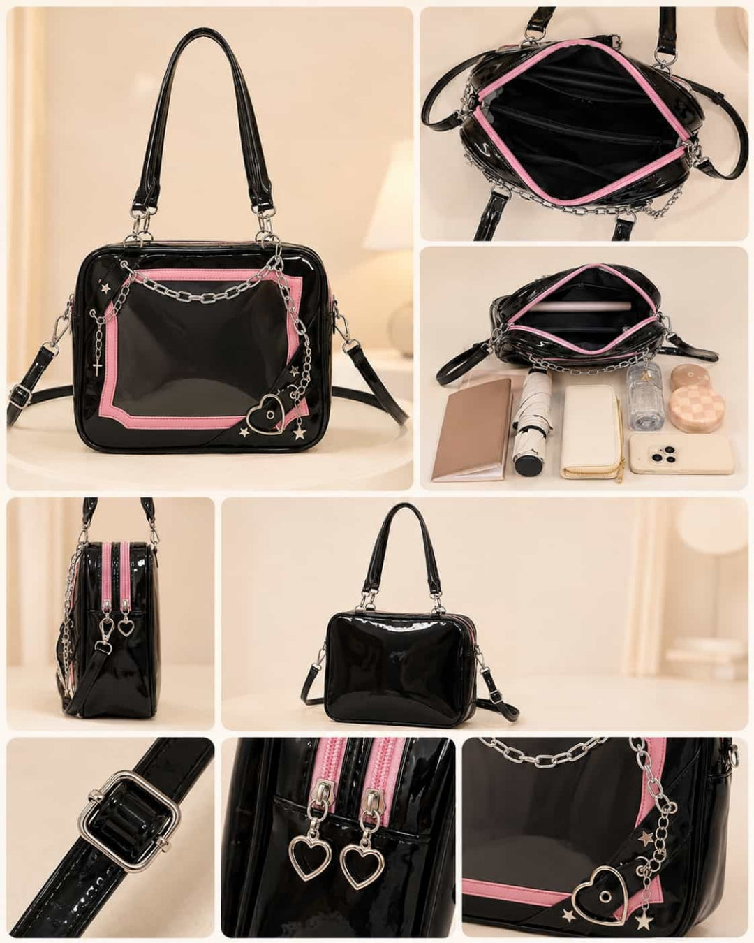 Itamoon Kawaii Ita Bag – Gothic Clear Window Shoulder Bag