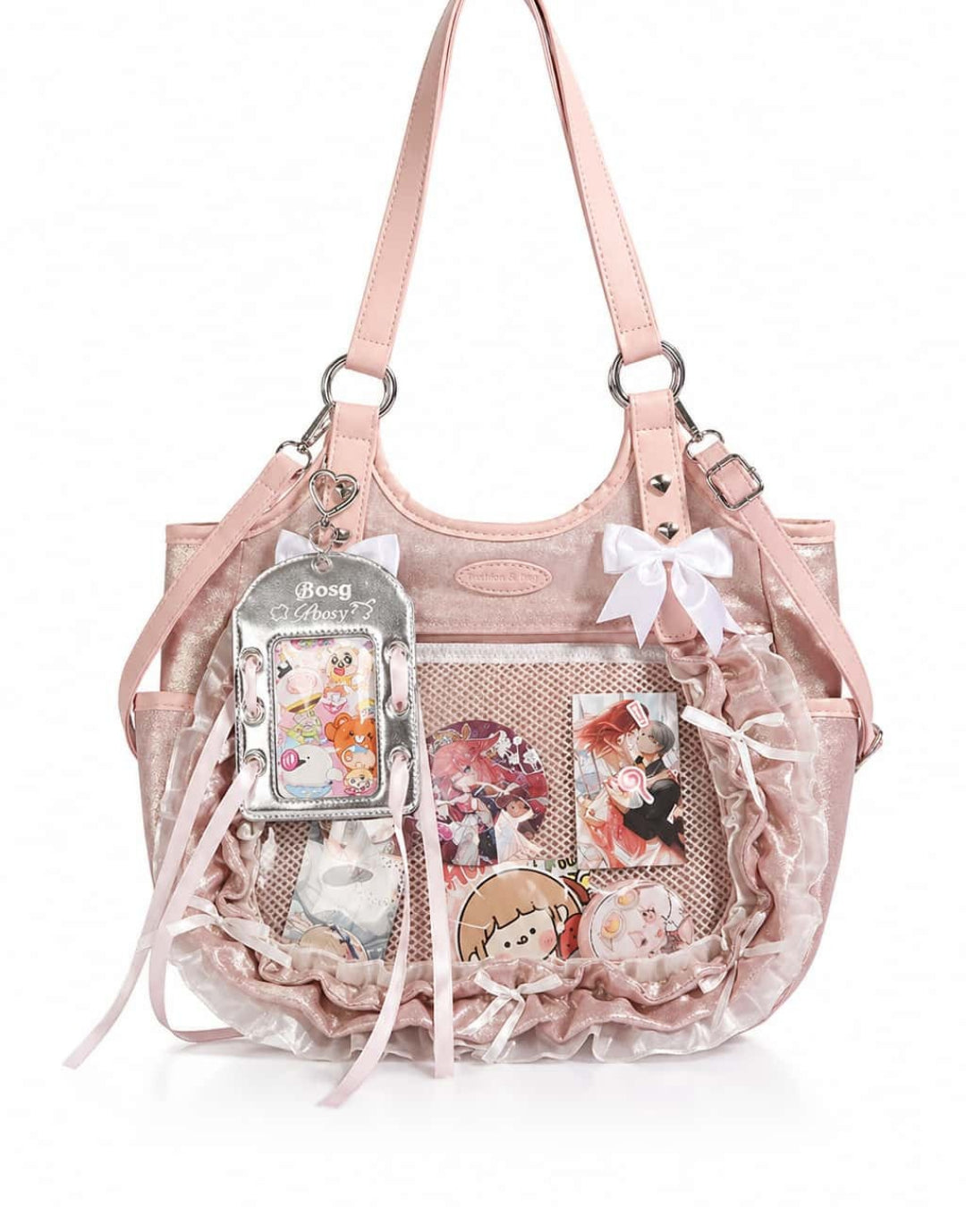 Itamoon Ita Bag – Cute Kawaii Ruffle Bow Clear Window Shoulder Bag