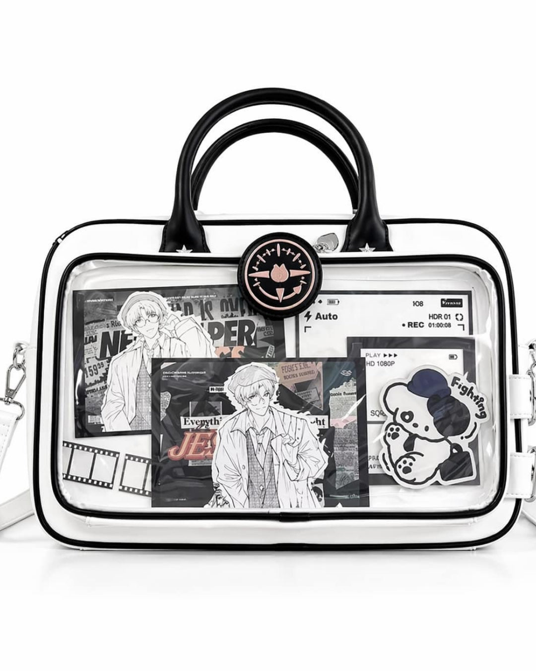 Itamoon Kawaii Ita Bag – Cute PU Leather Clear Window Shoulder Bag