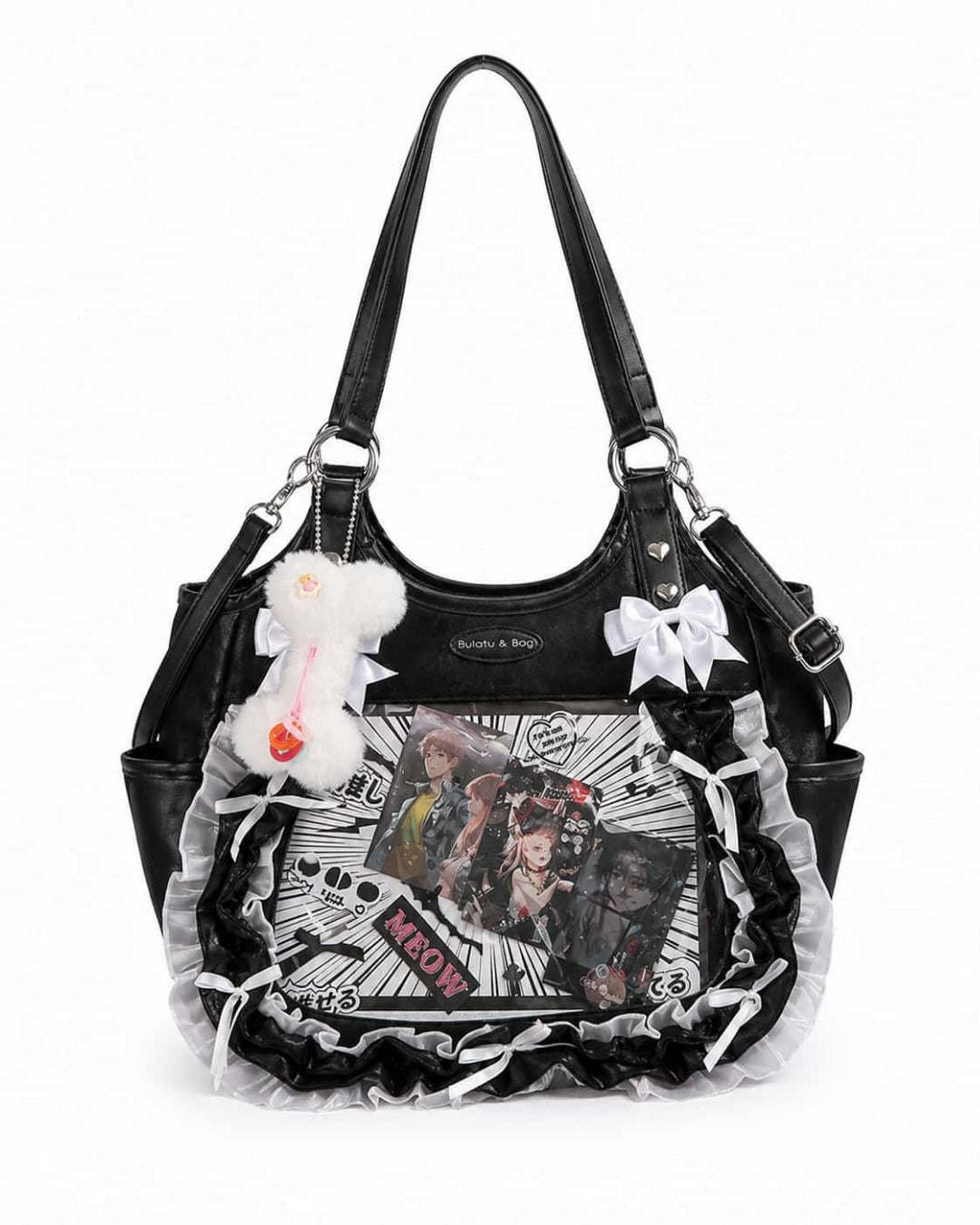 Itamoon Ita Bag – Cute Kawaii Ruffle Bow Clear Window Shoulder Bag