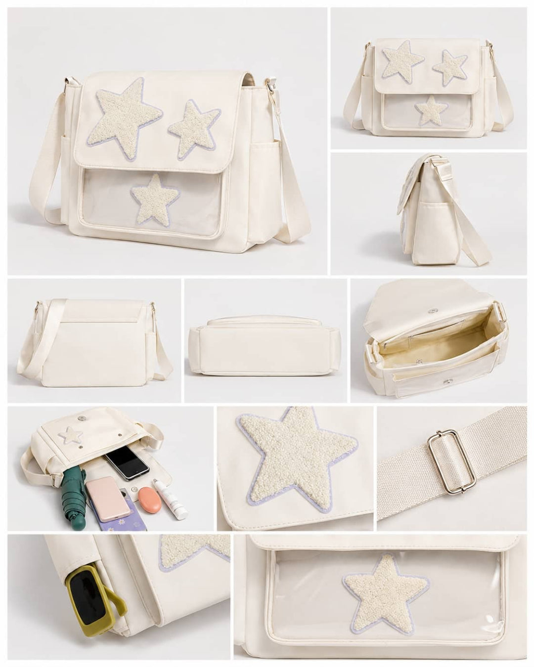 Itamoon Star Bag – Cute Kawaii Fuzzy Star Shoulder Bag
