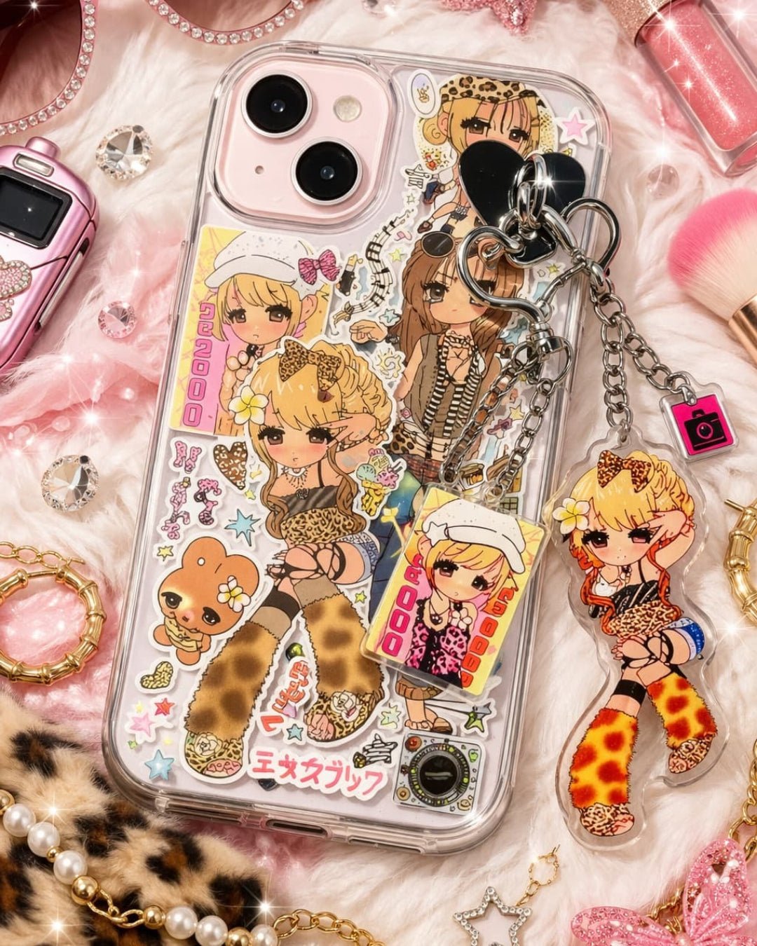 GyaruLab 3D Shibuya Decora Sticker Phone Cases - GyaruLab