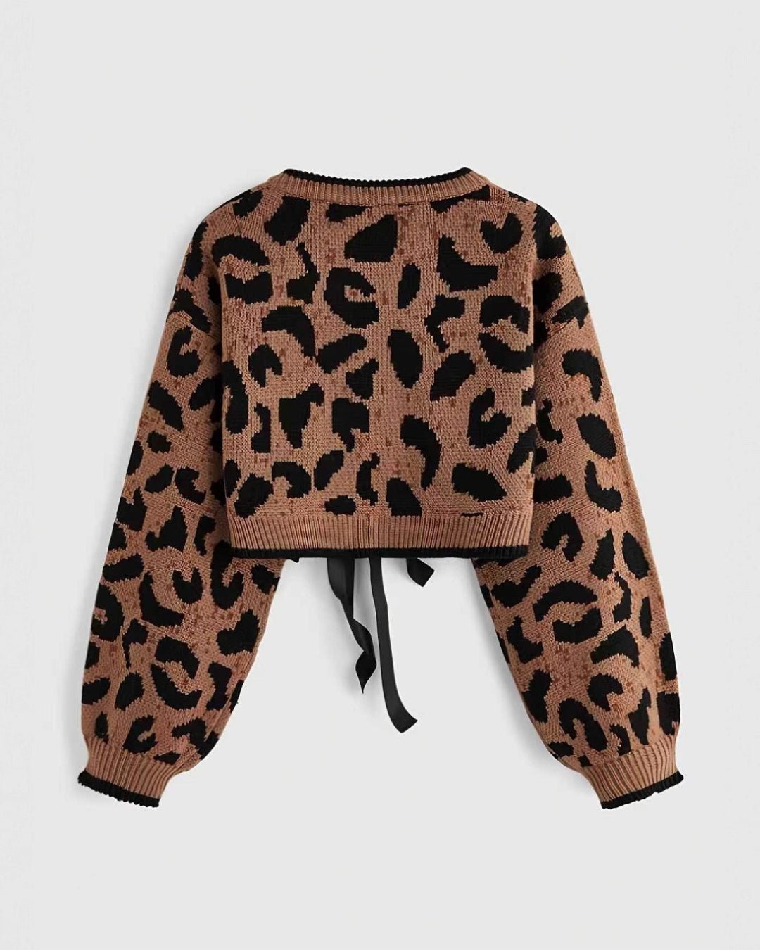 GyaruLab Amekaji Knitwear Y2K Shibuya Tie-Front Cropped Cardigan - GyaruLab