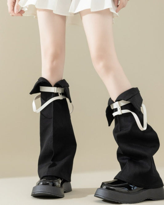 GyaruLab Belted Slouch Leg Warmers – Street Style - GyaruLab