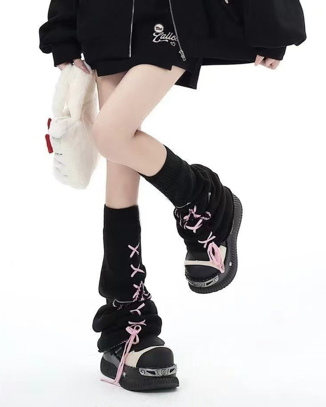 GyaruLab Butterfly Knit Leg Warmers - GyaruLab