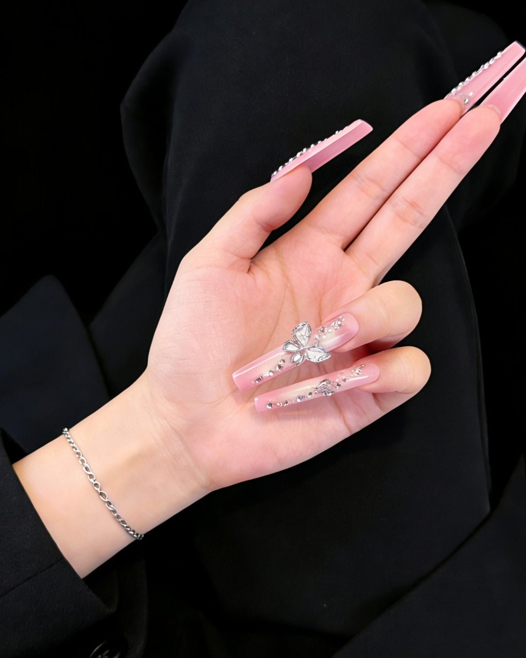 GyaruLab "Cosmic Butterfly" Orb & Crystal Nails - GyaruLab