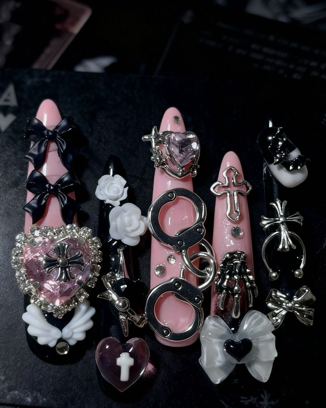 GyaruLab "Eternal Hime" 3D Lace Majesty Nails - GyaruLab