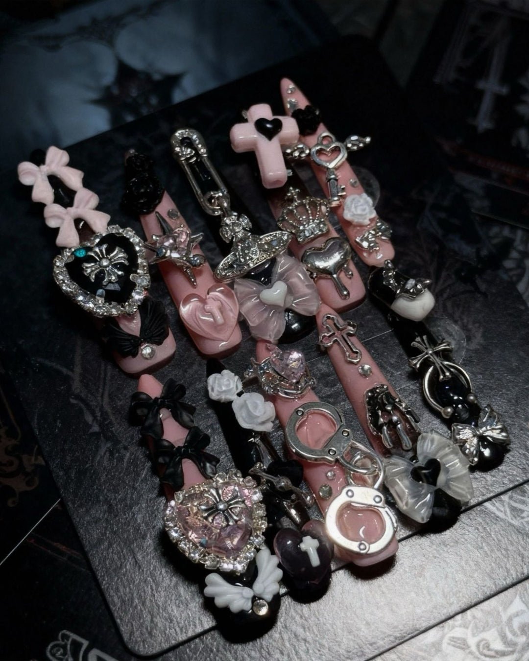 GyaruLab "Eternal Hime" 3D Lace Majesty Nails - GyaruLab
