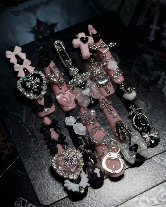 GyaruLab "Eternal Hime" 3D Lace Majesty Nails - GyaruLab