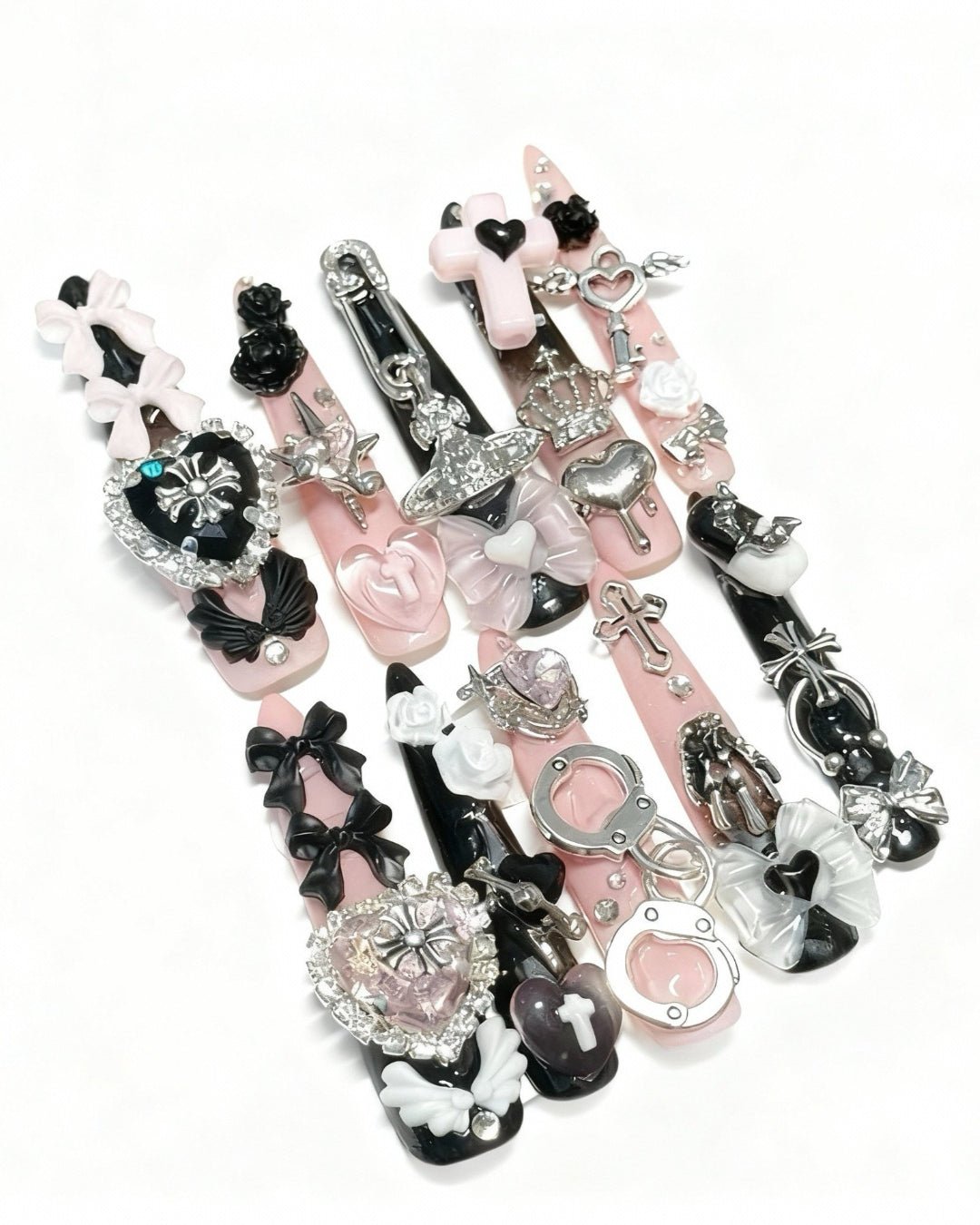 GyaruLab "Eternal Hime" 3D Lace Majesty Nails - GyaruLab