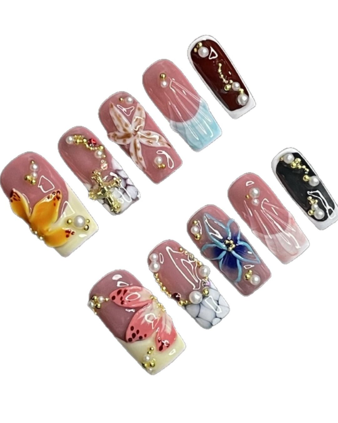 GyaruLab "Fantasy" 3D Blooming Petal Nails - GyaruLab