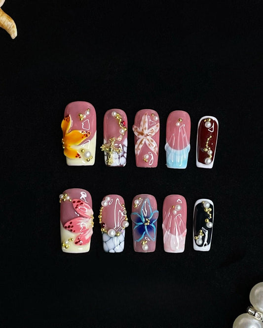 GyaruLab "Fantasy" 3D Blooming Petal Nails - GyaruLab
