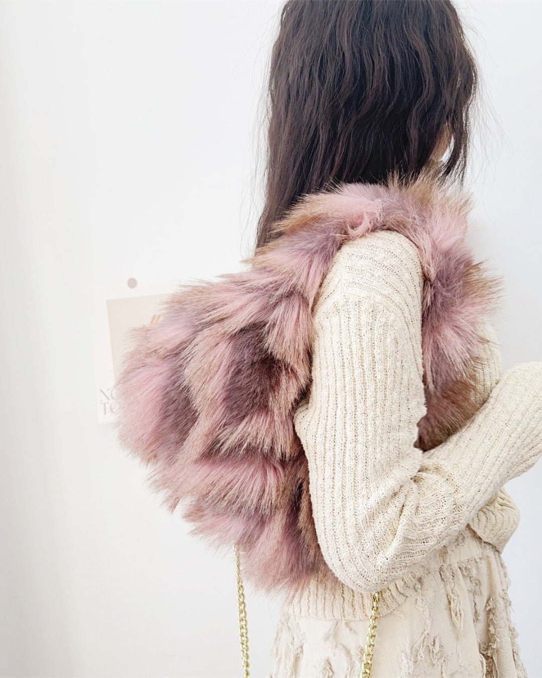 GyaruLab Faux Fur Fluffy Shoulder Bag - GyaruLab