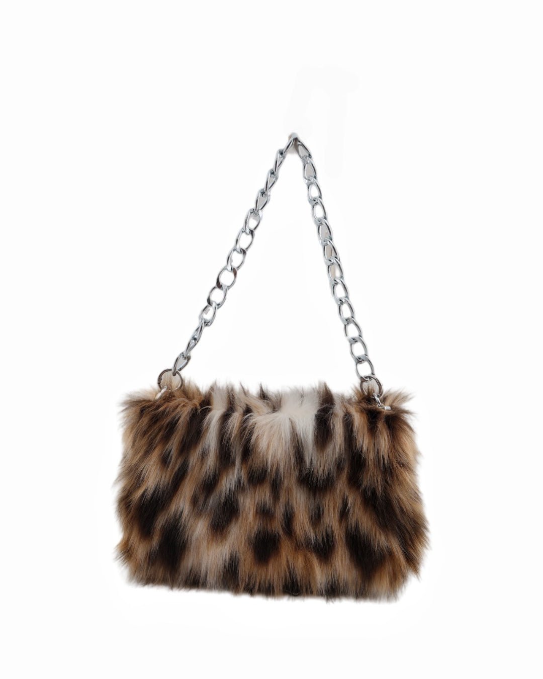GyaruLab Faux Fur Leopard Shoulder Bag - GyaruLab