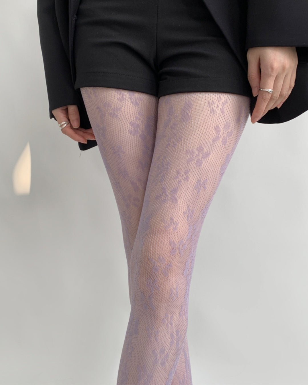 GyaruLab Floral Fishnet Tights - GyaruLab
