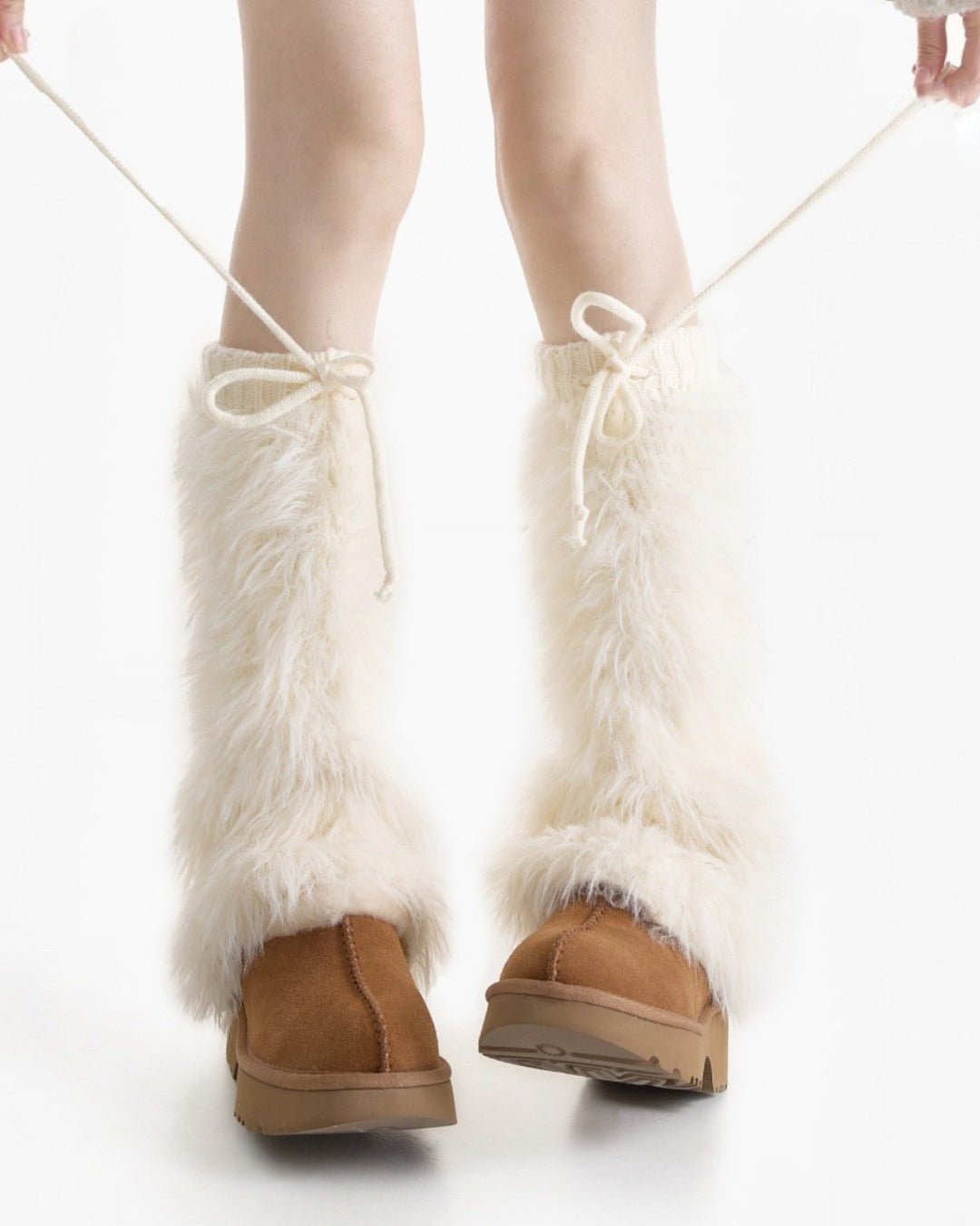 GyaruLab Fluffy Knit Leg Warmers - GyaruLab