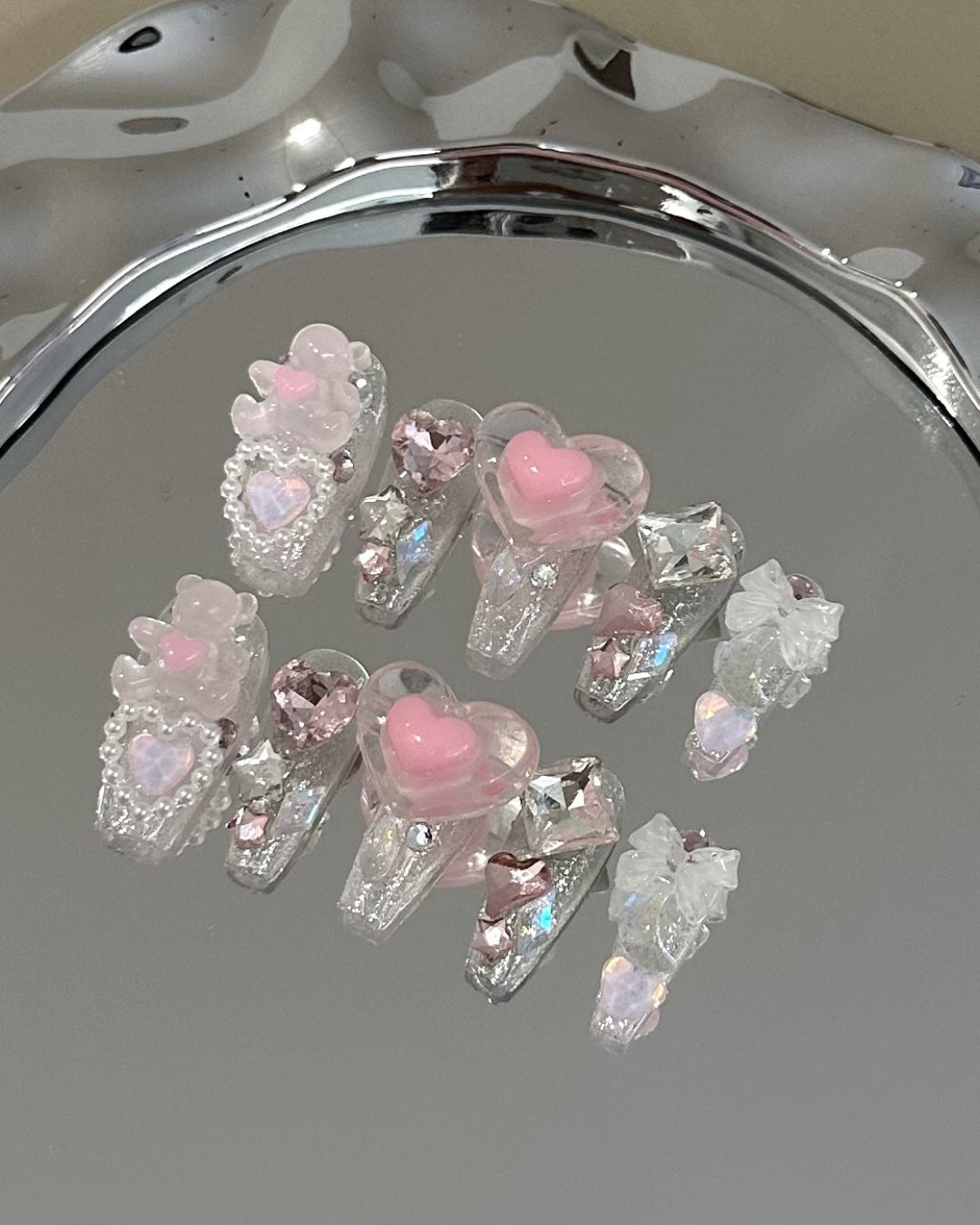 GyaruLab "Glass Heart" Jelly Angel Nails - GyaruLab