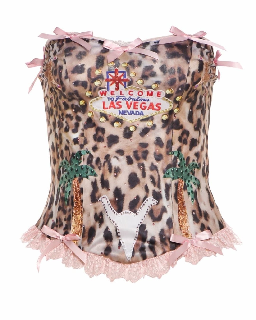 GyaruLab Hot Street Leopard Bow Tube Top - GyaruLab