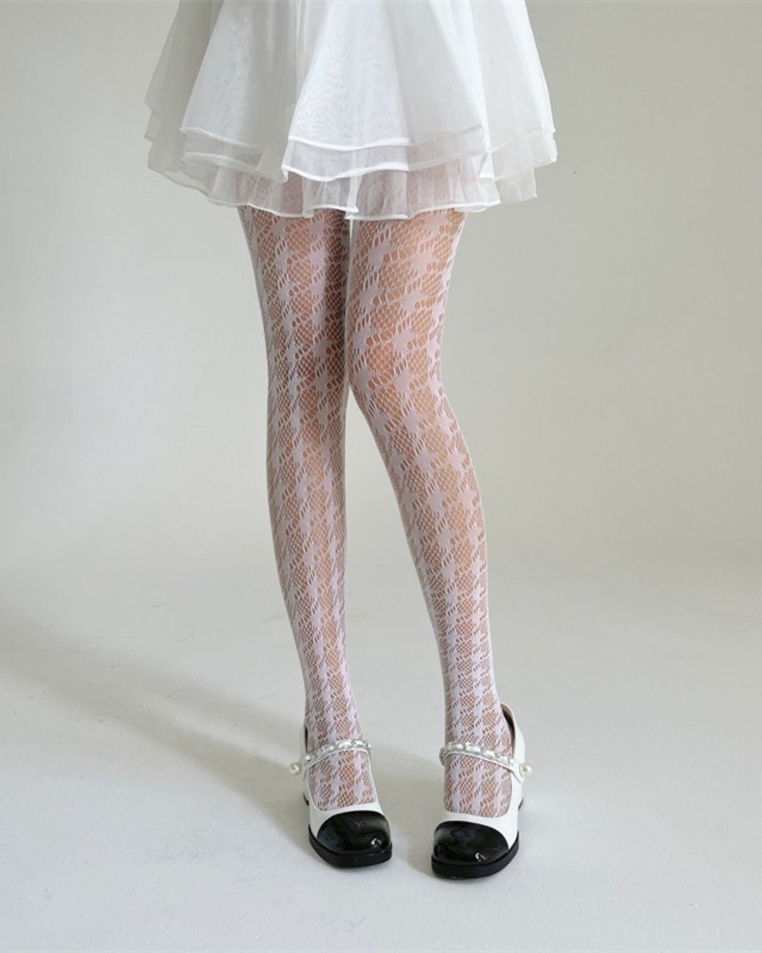 GyaruLab Houndstooth Lace Tights – Hime & Coquette - GyaruLab