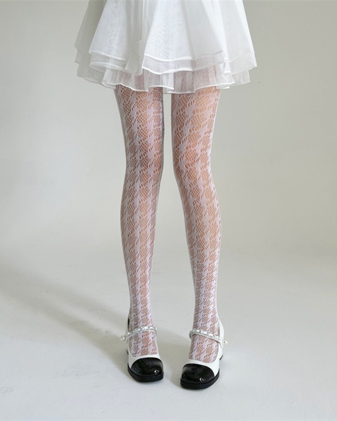 GyaruLab Houndstooth Lace Tights – Hime & Coquette - GyaruLab