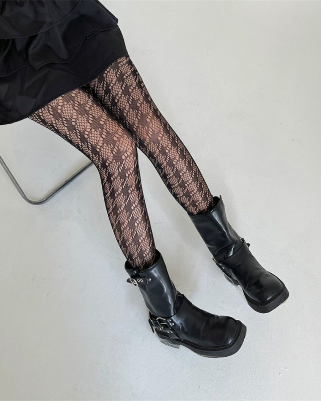 GyaruLab Houndstooth Lace Tights – Hime & Coquette - GyaruLab