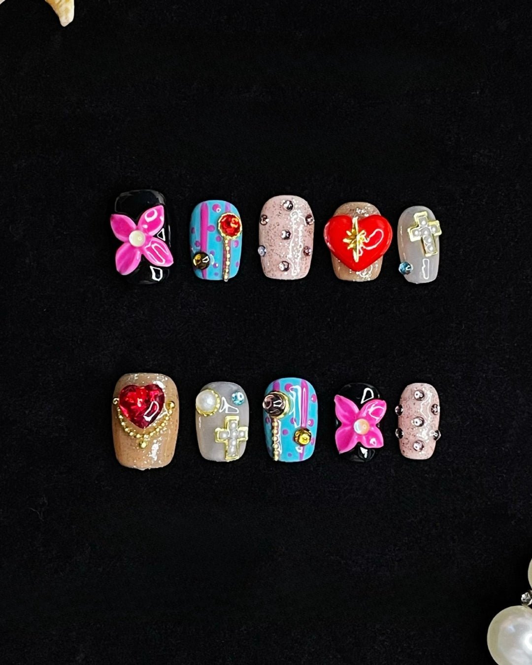 GyaruLab "Kawaii Chaos" 3D Decora Pop Nails - GyaruLab